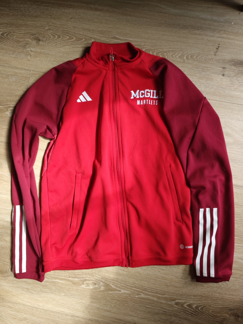 adidas McGill Martlets Team Red Two-Tone Full-Zip Track Jacket